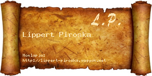 Lippert Piroska névjegykártya